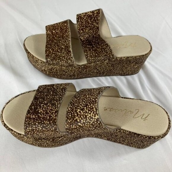 Womens Matisse Struttin Platform Cow Hair Sandals Brown Tan 8 - Picture 2 of 9